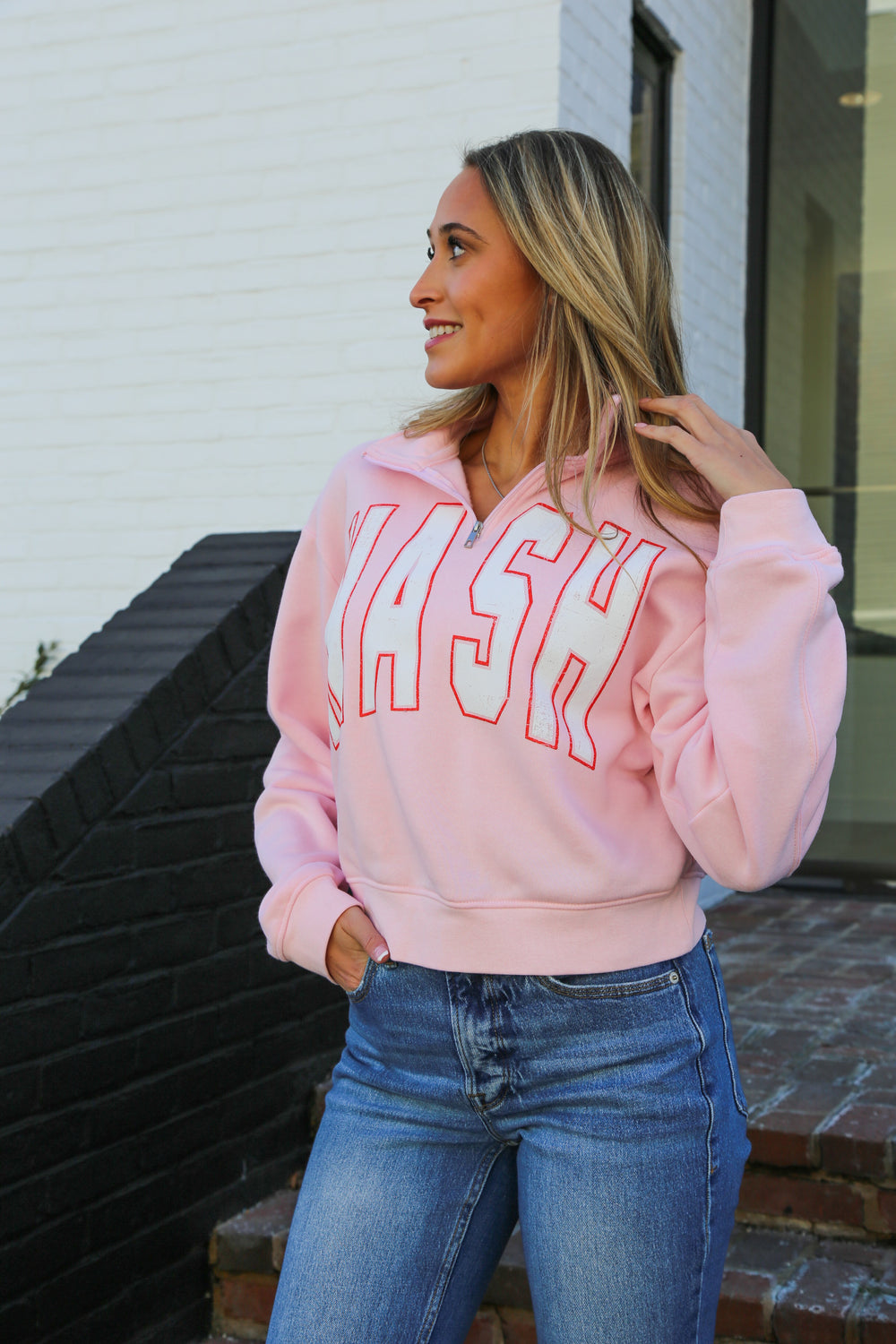 Hattie Quarter Zip [Soft Pink]