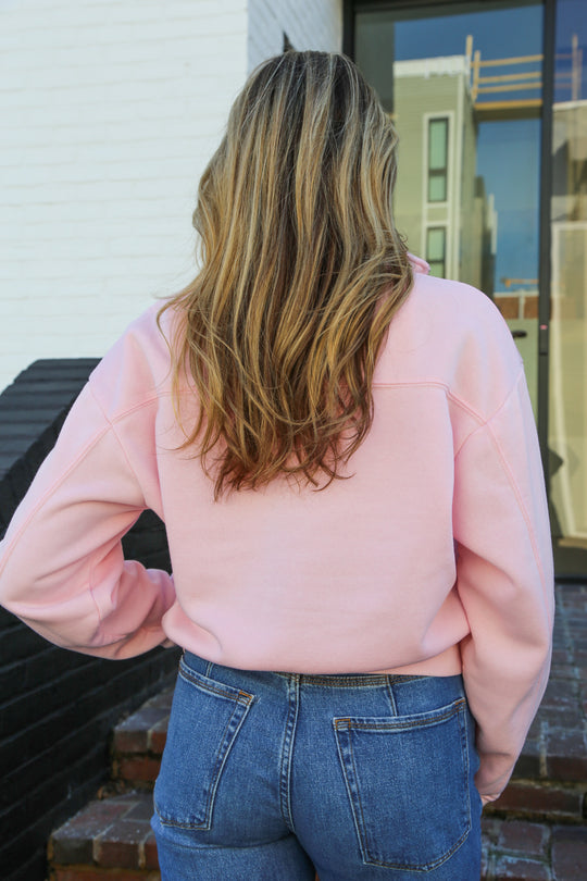 Hattie Quarter Zip [Soft Pink]