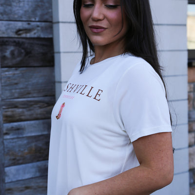 Nashville Boots Poppy Tee [Cream]