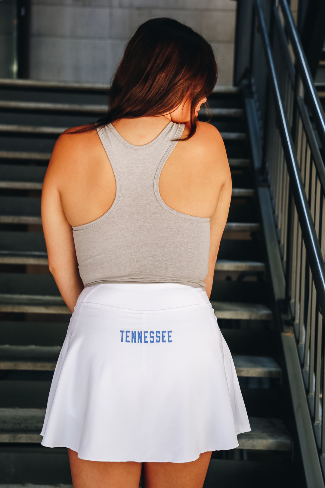 Tennessee Tennis Skirt [White/Light Blue]