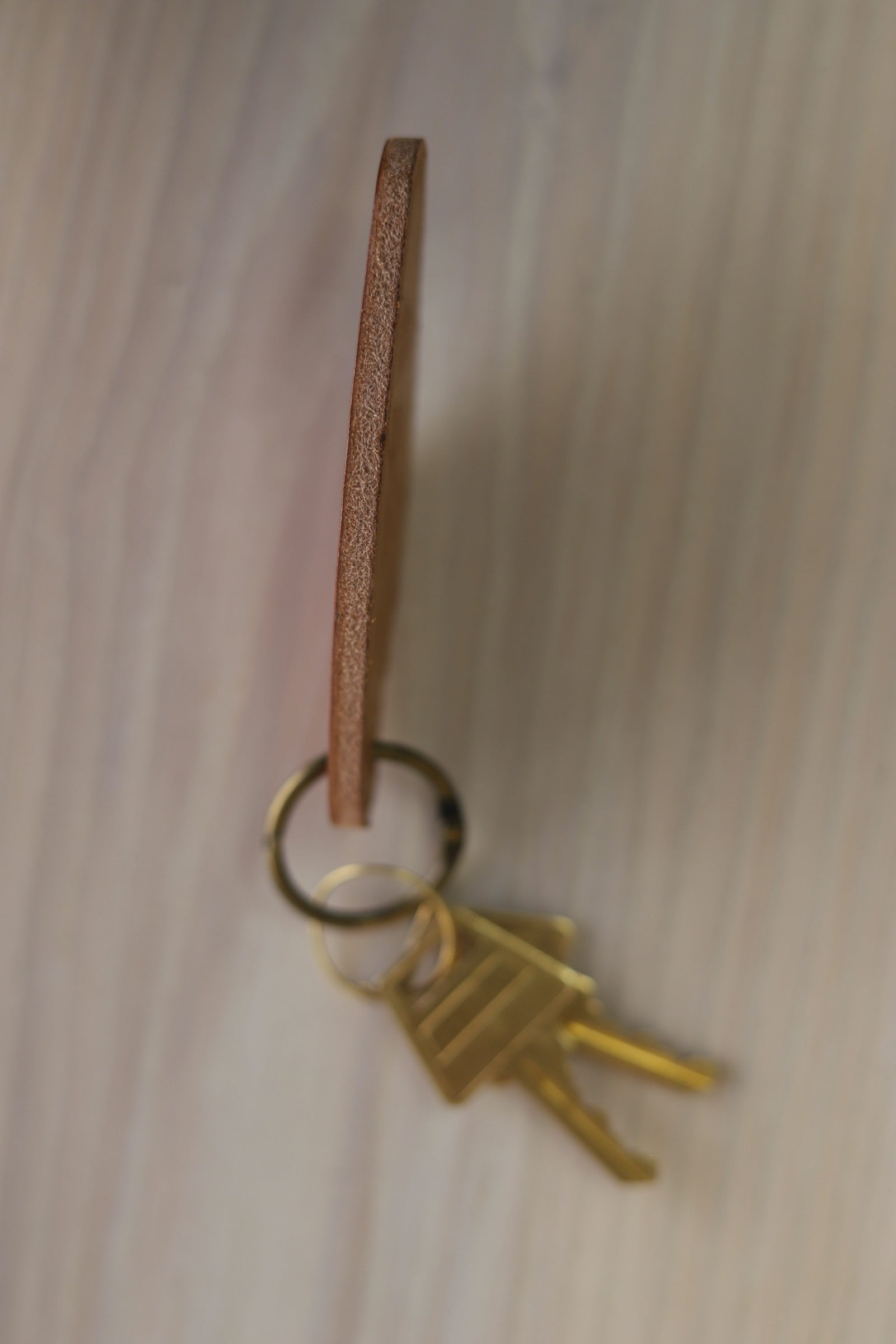 SMASH Debossed Leather Keychain