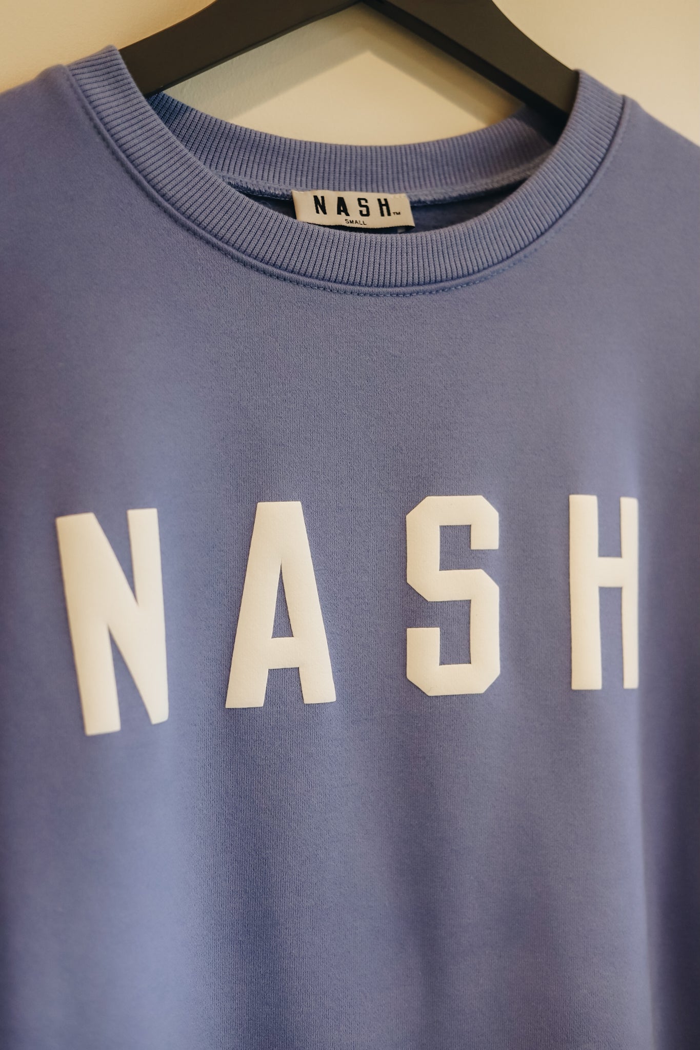 Up close view of the NASH logo. 