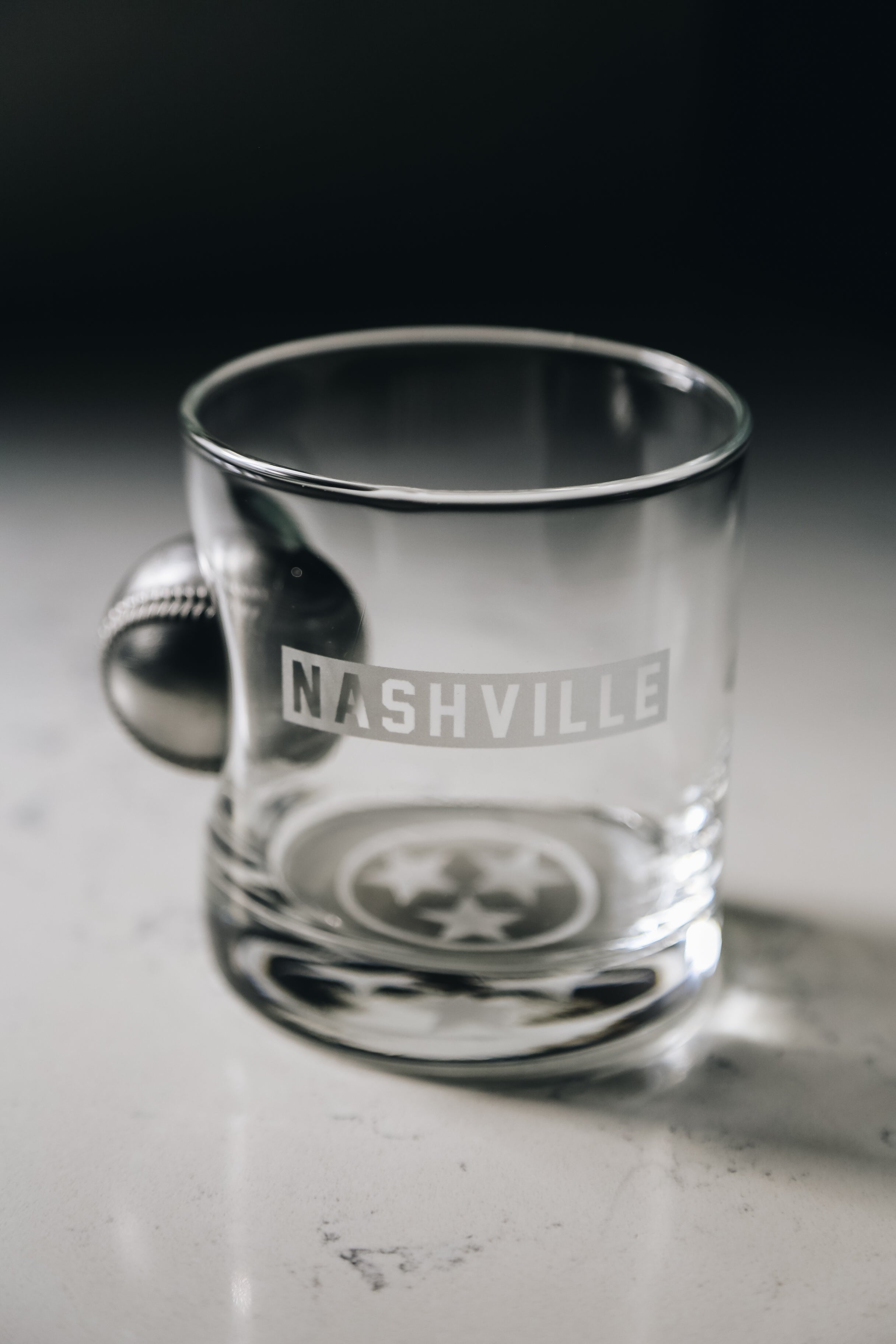 Baseball Rocks Glass [Nashville]