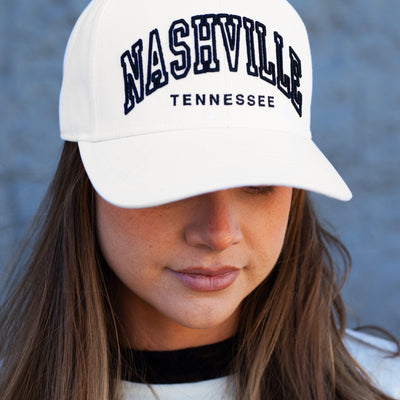 Nashville Collegiate Snapback [White/Black]