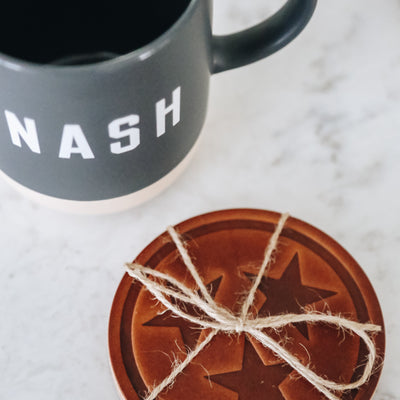 TriStar Leather Coasters