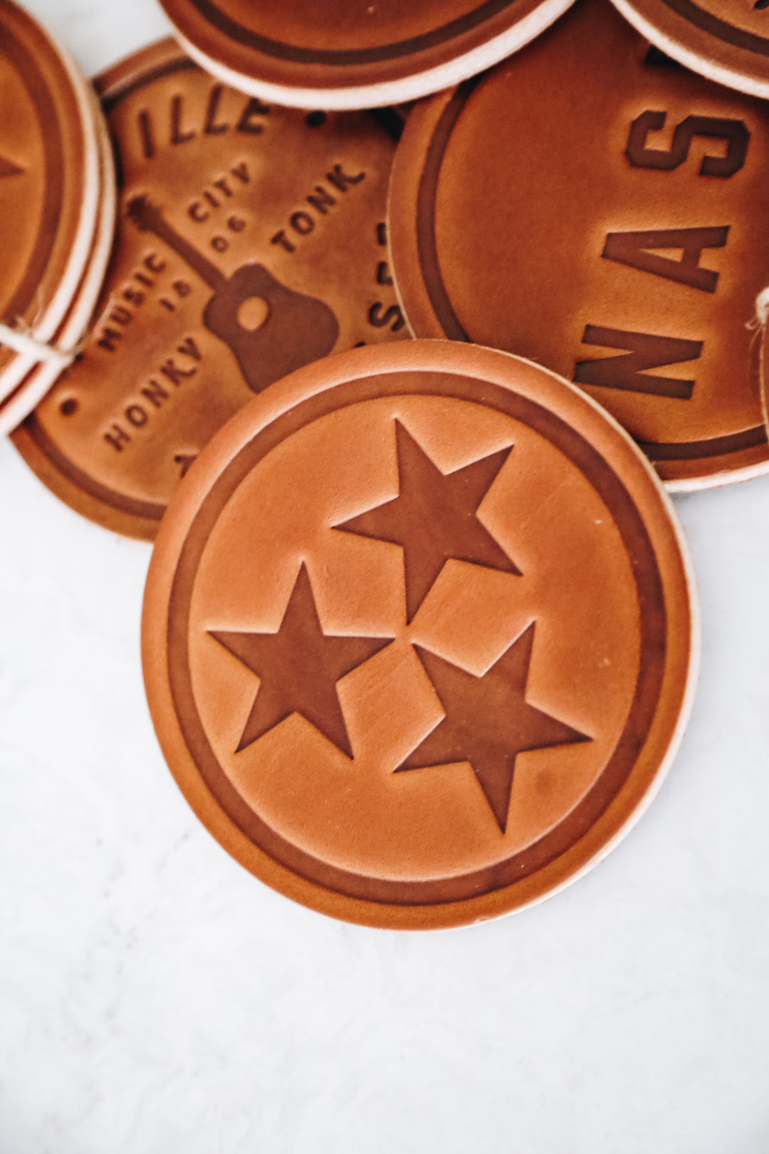 TriStar Leather Coasters