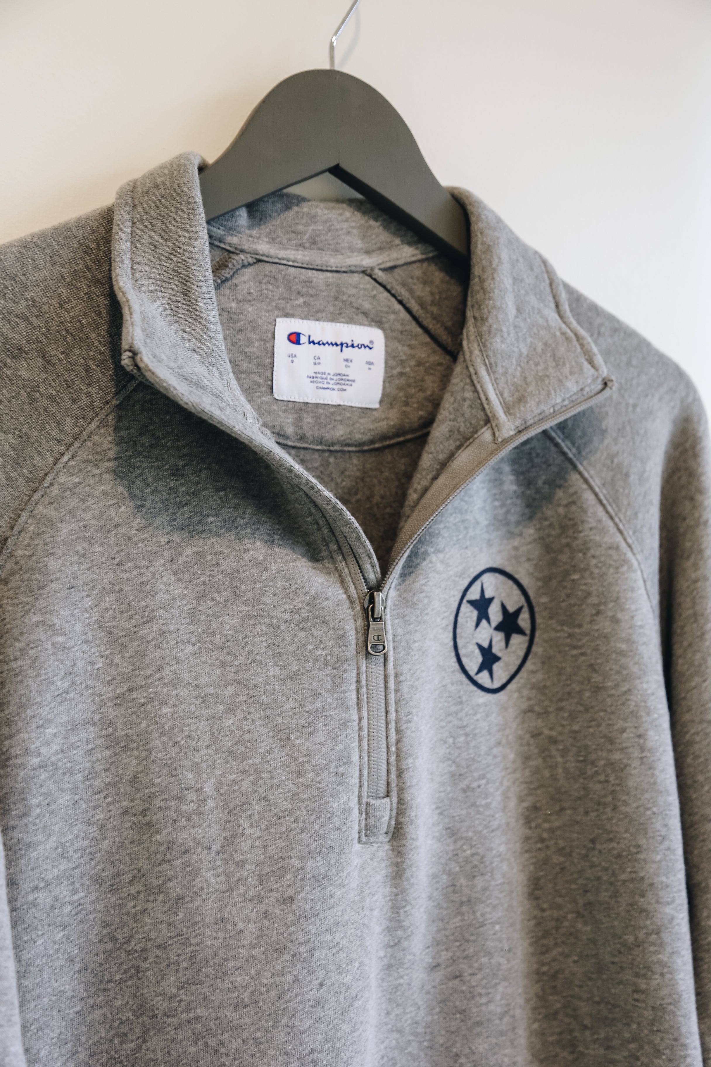 Champion Everyday Quarter Zip [Gray/Navy]