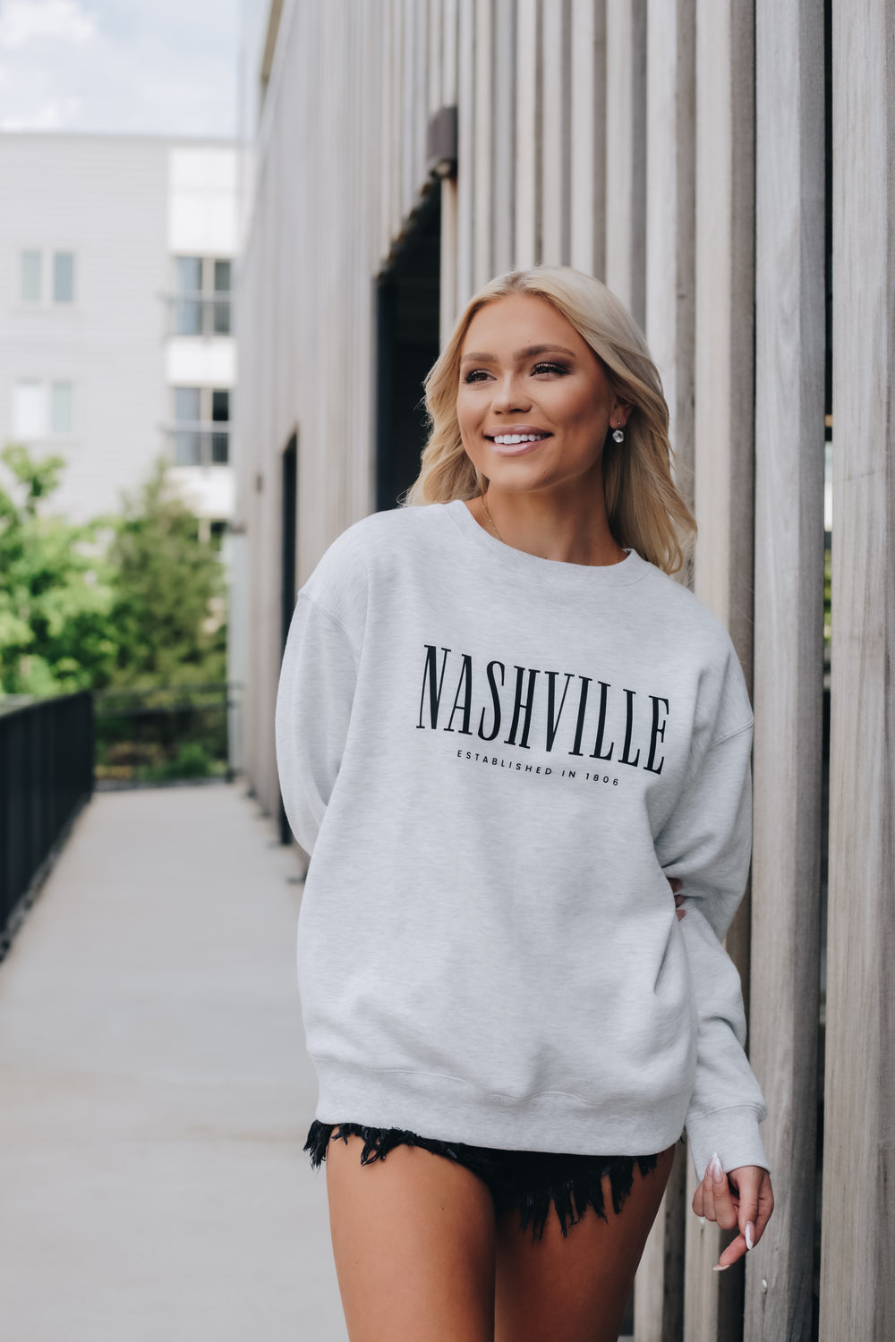 Nashville EST. Crewneck [Heather Gray]