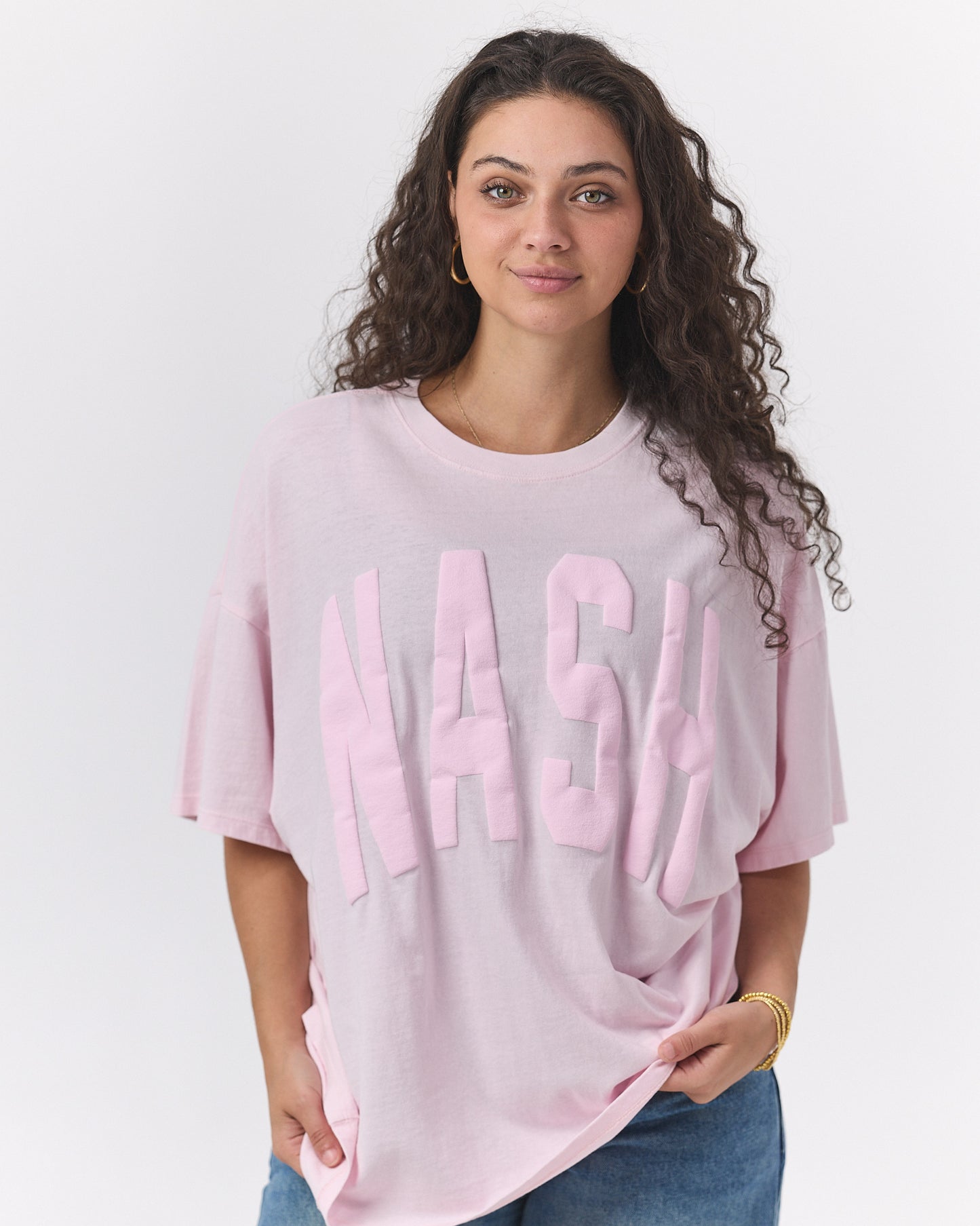 Kacey Oversize Tee [Soft Pink]
