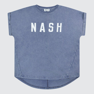 Kristin Cuff Sleeve Tee [Indigo]