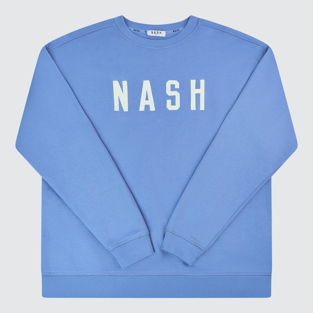 Lucy Embroidered Crew [Lavender Blue]