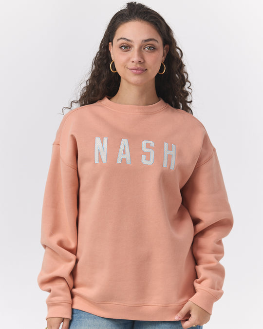 Lucy Embroidered Crew [Terracotta]