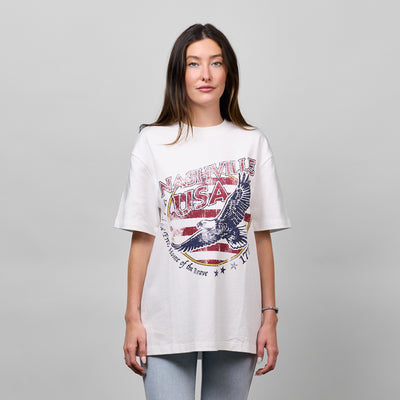 Nashville Eagle Flag Basic Tee [White]