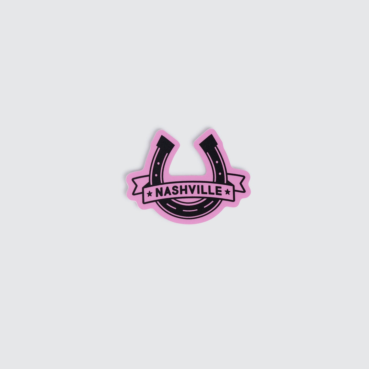 Nashville Horseshoe Sticker [Pink/Black]