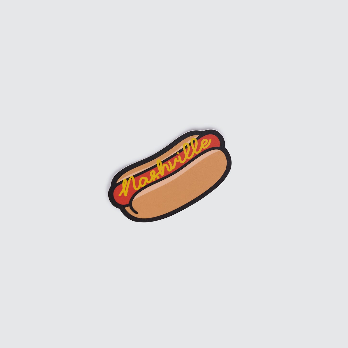 Nashville Hotdog Sticker [Brown/Red/Yellow]