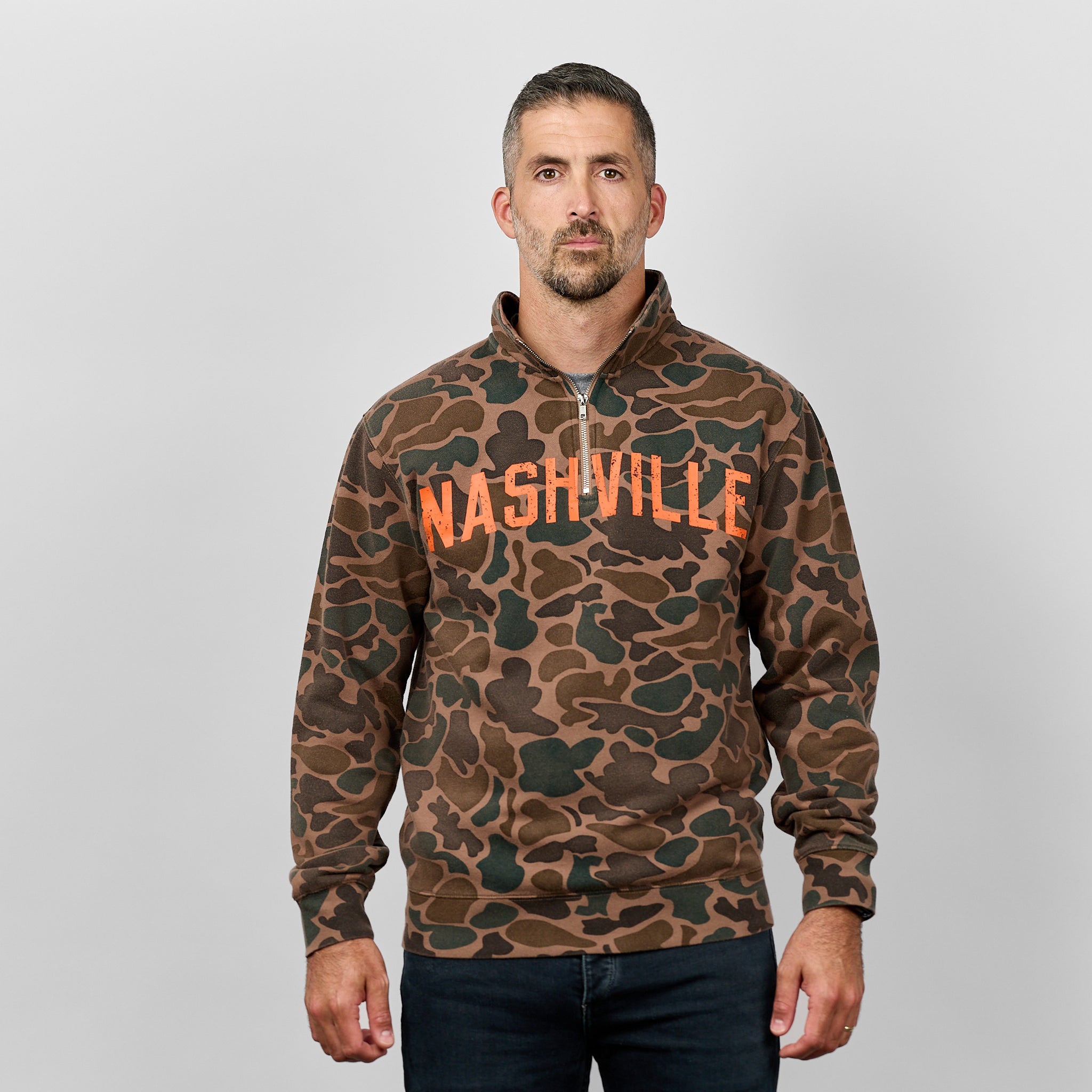 ida sply camo zip s ニック Nashville Everyday Quarter Zip [Duck Camo] – The Nash Collection