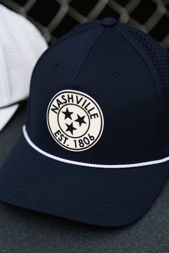 Nashville TriStar Perforated Snapback [Navy]
