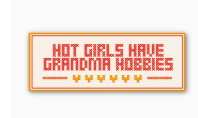 Hot Girls Grandma Hobbies Sticker