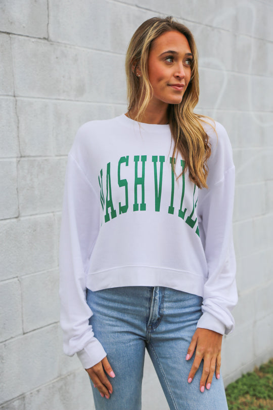 Sophia Lightweight Pullover [White/Green]