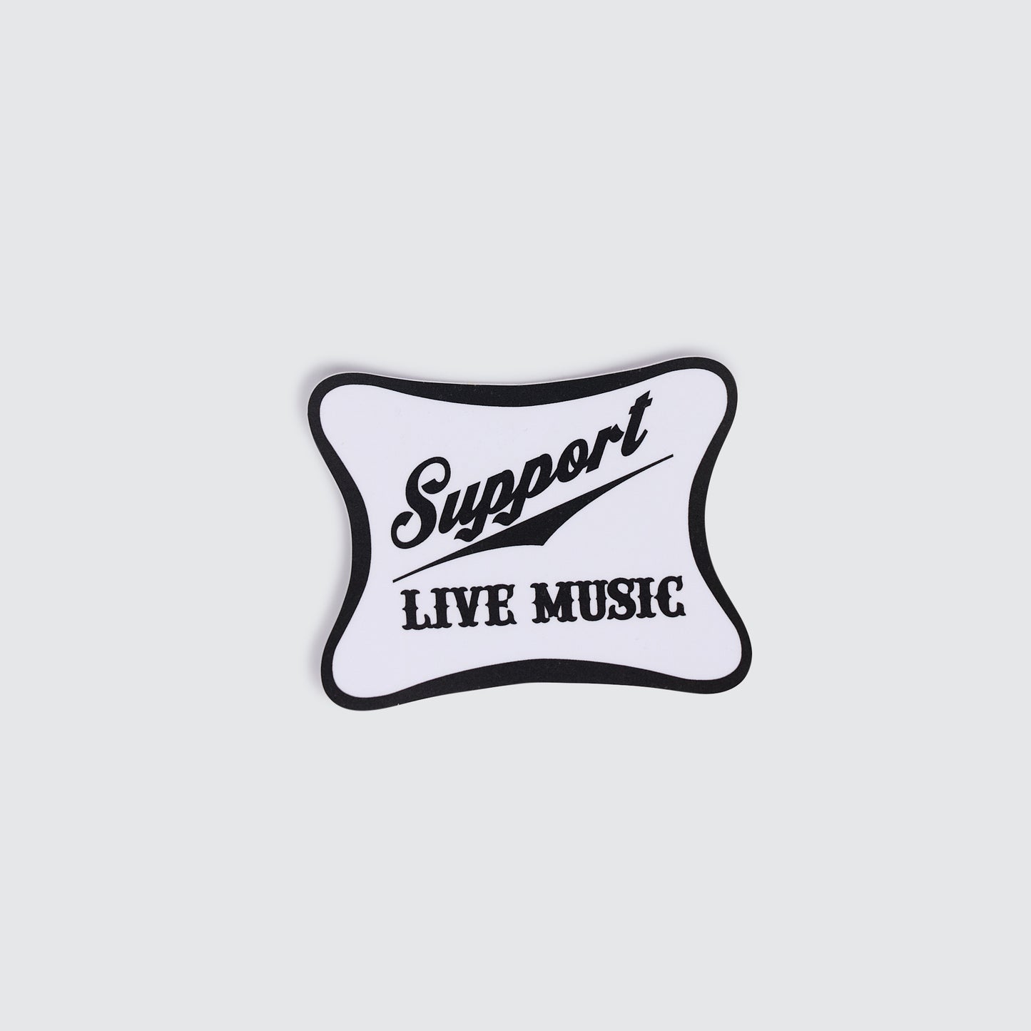 Support Live Music Sticker [White/Black]