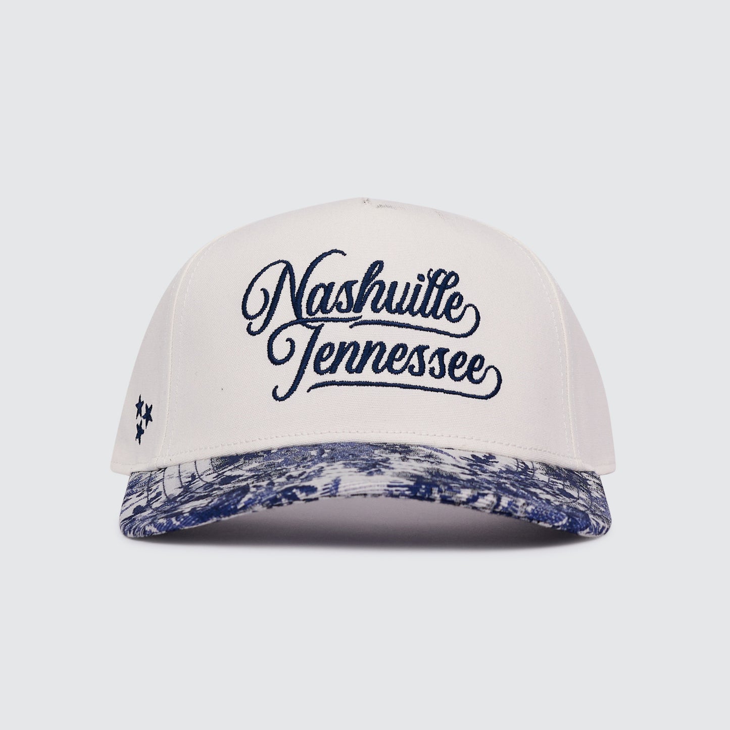 Floral Bill Snapback [Blue/White]