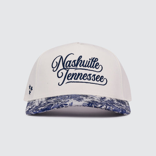 Floral Bill Snapback [Blue/White]