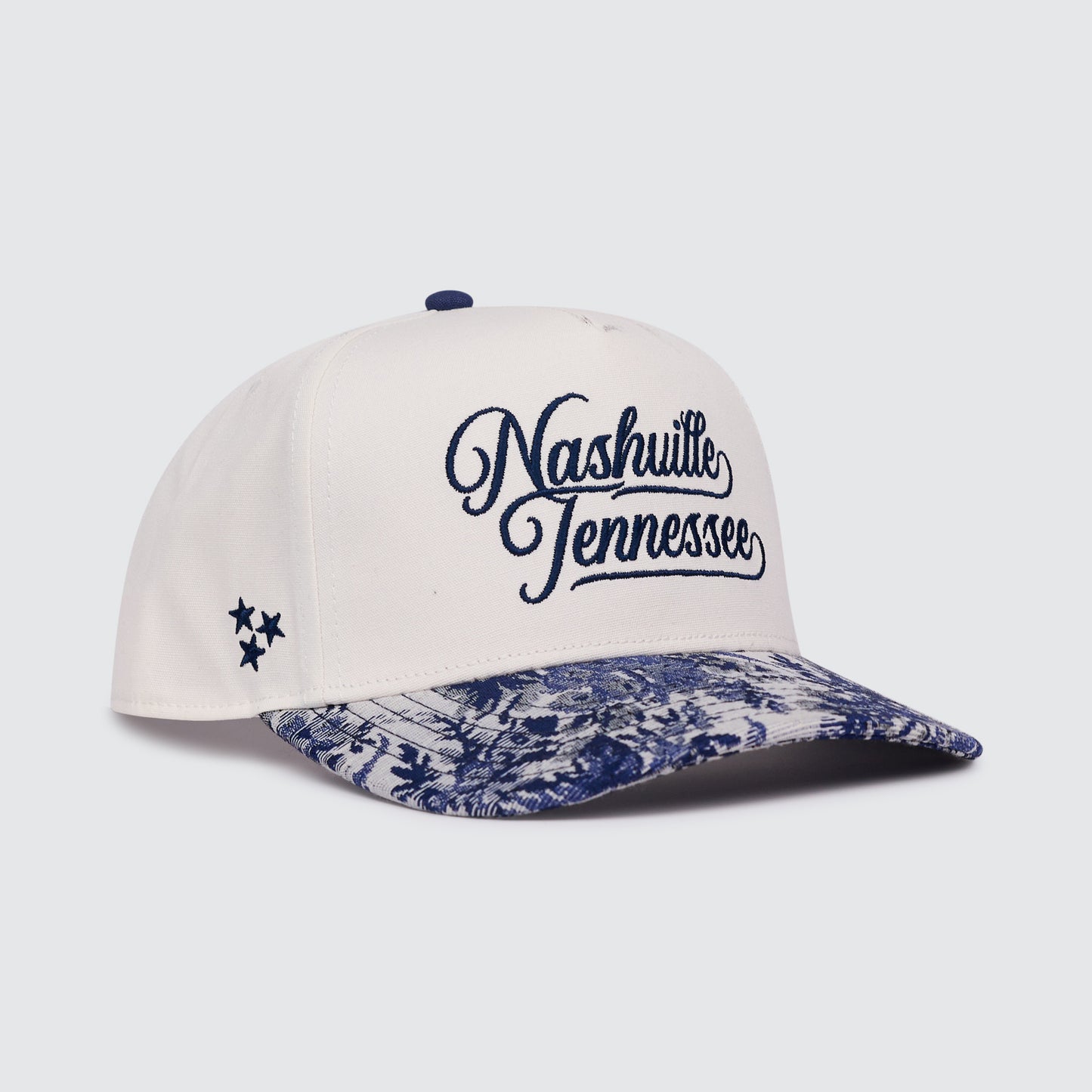 Floral Bill Snapback [Blue/White]