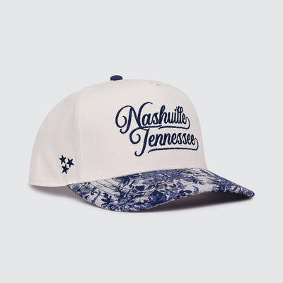Floral Bill Snapback [Blue/White]