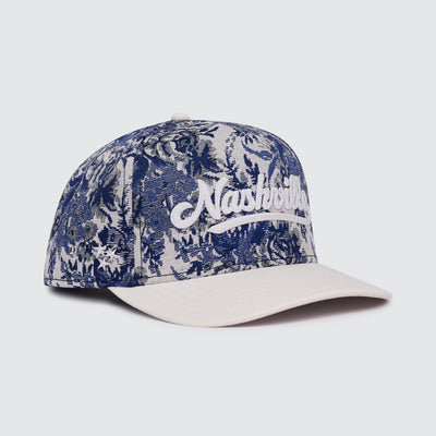 Blue Floral Script Snapback [Blue]
