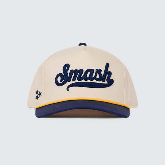 SMASH Chain Stitch Rope Snapback [Navy/Cream]