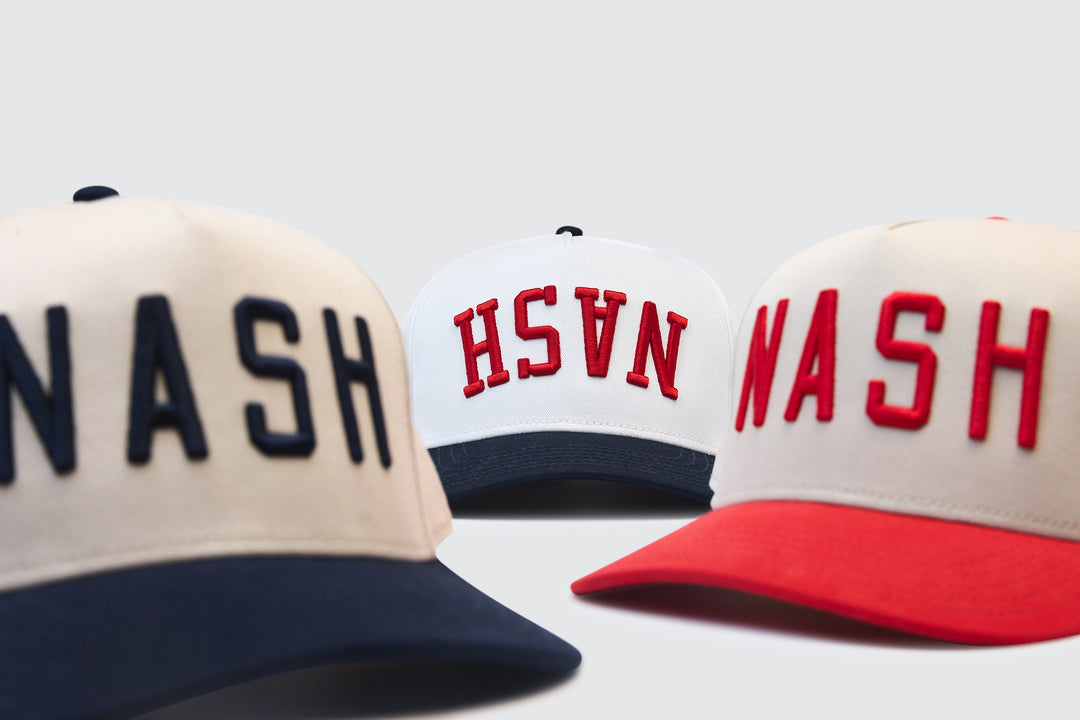 Upside Down NASH Snapback [Navy/White/Red]