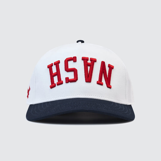 Upside Down NASH Snapback [Navy/White/Red]
