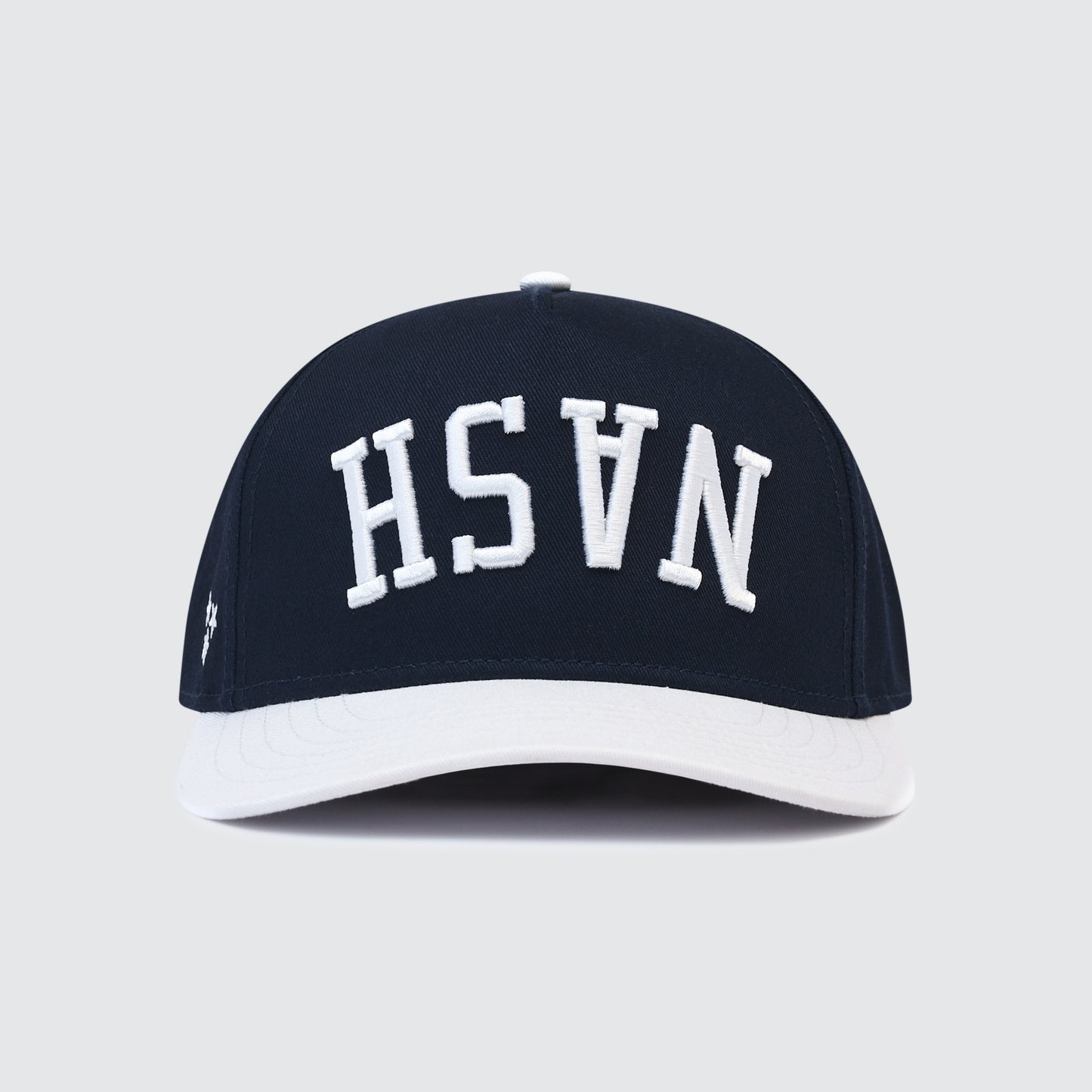 Upside Down NASH Snapback [White/Navy]