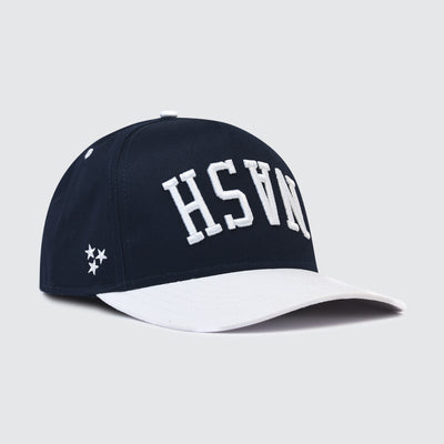 Upside Down NASH Snapback [White/Navy]