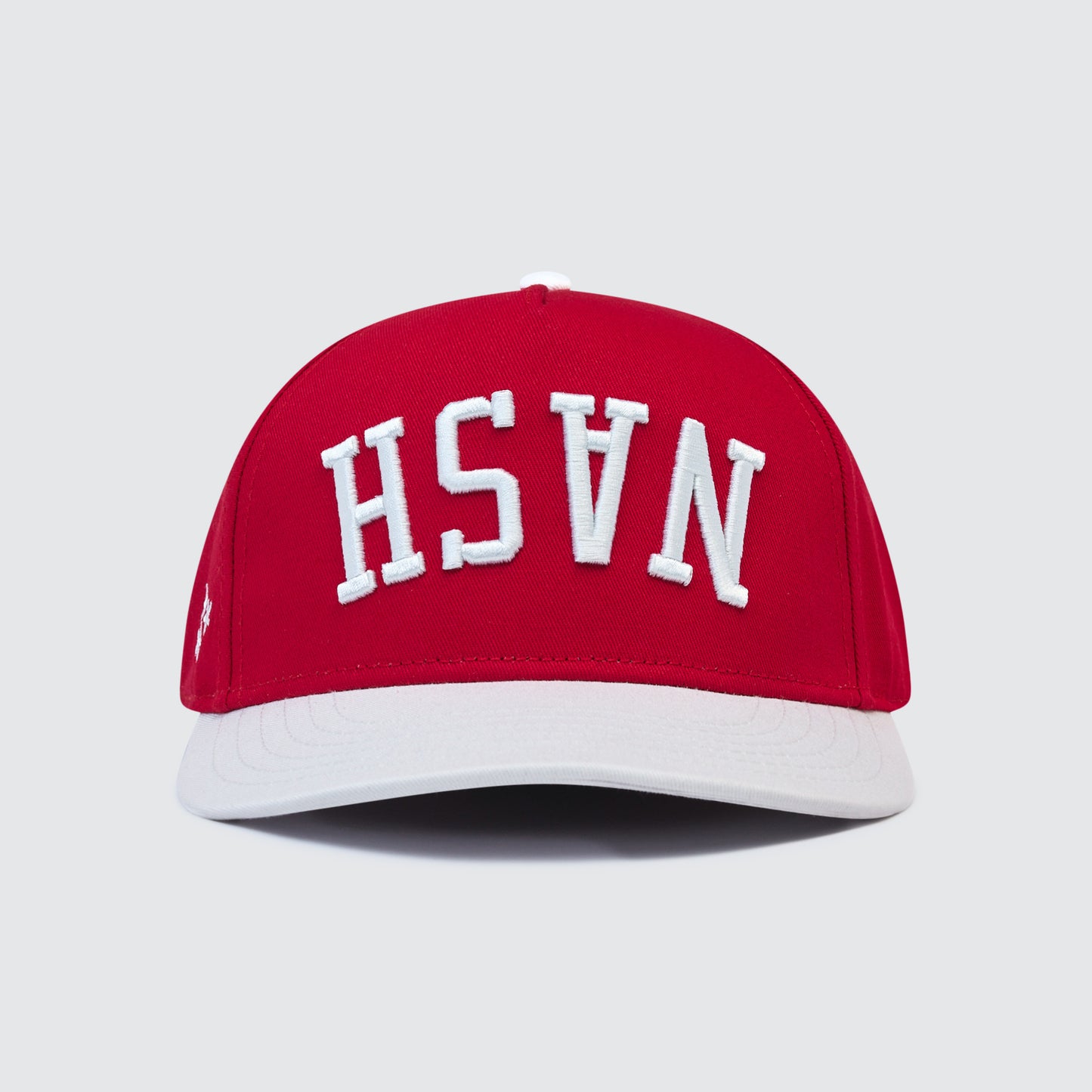 Upside Down NASH Snapback [White/Red]