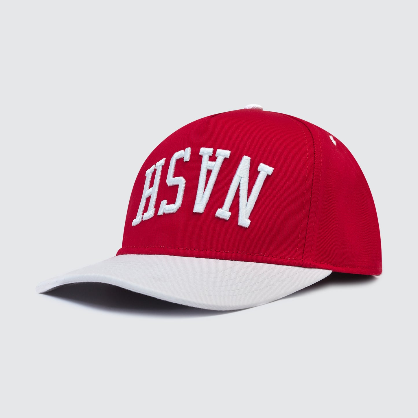 Upside Down NASH Snapback [White/Red]