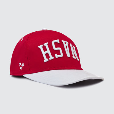 Upside Down NASH Snapback [White/Red]
