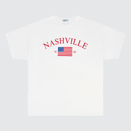 Kacey Oversize Tee [Cream/Flag]