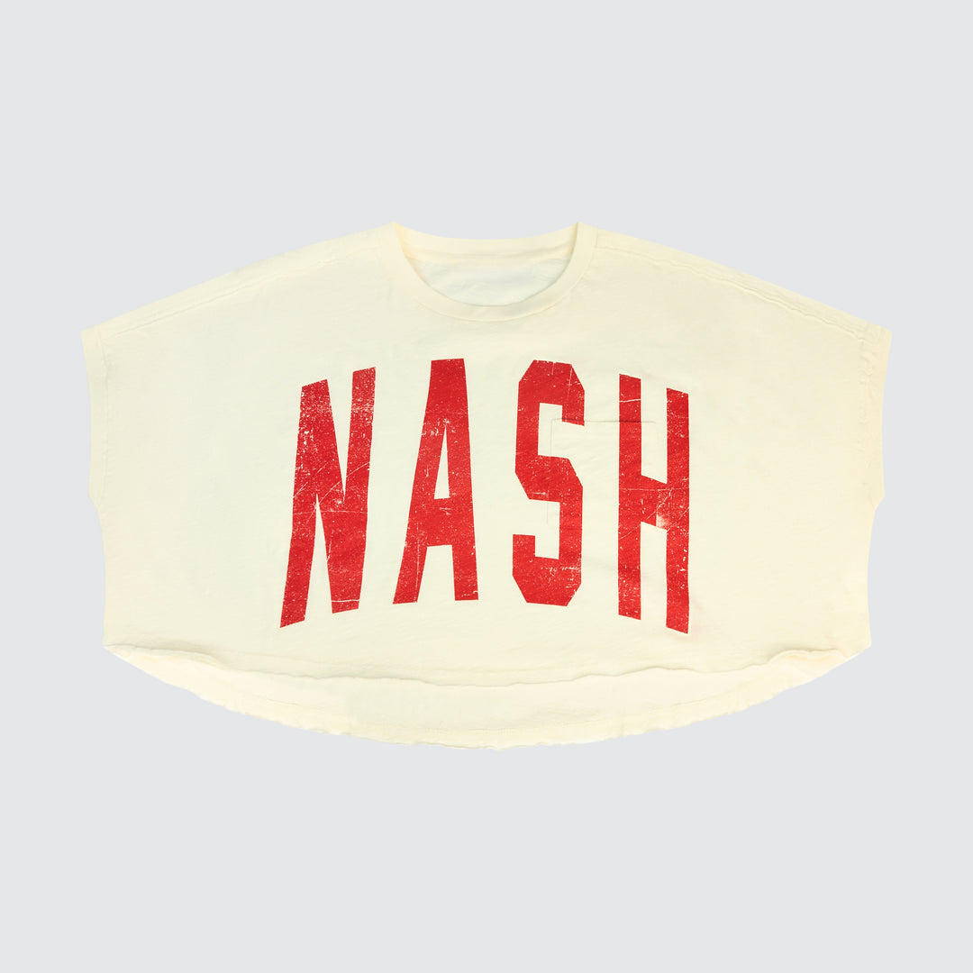 Angela Cropped Pocket Tee [Whip Cream]