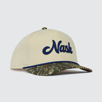NASH Script Rope Snapback [Camo/Navy]