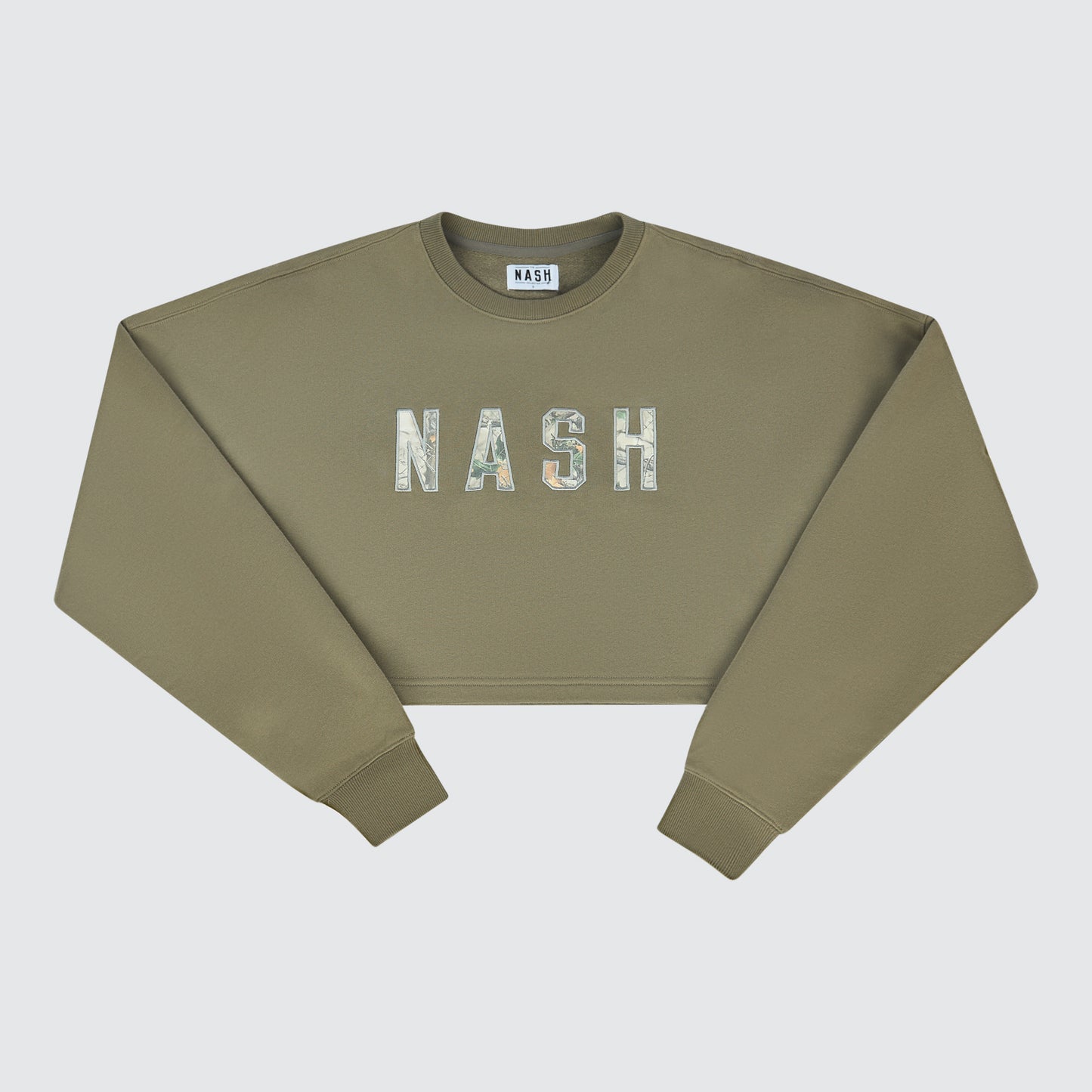 Remi Cropped Crewneck [Olive/Camo]