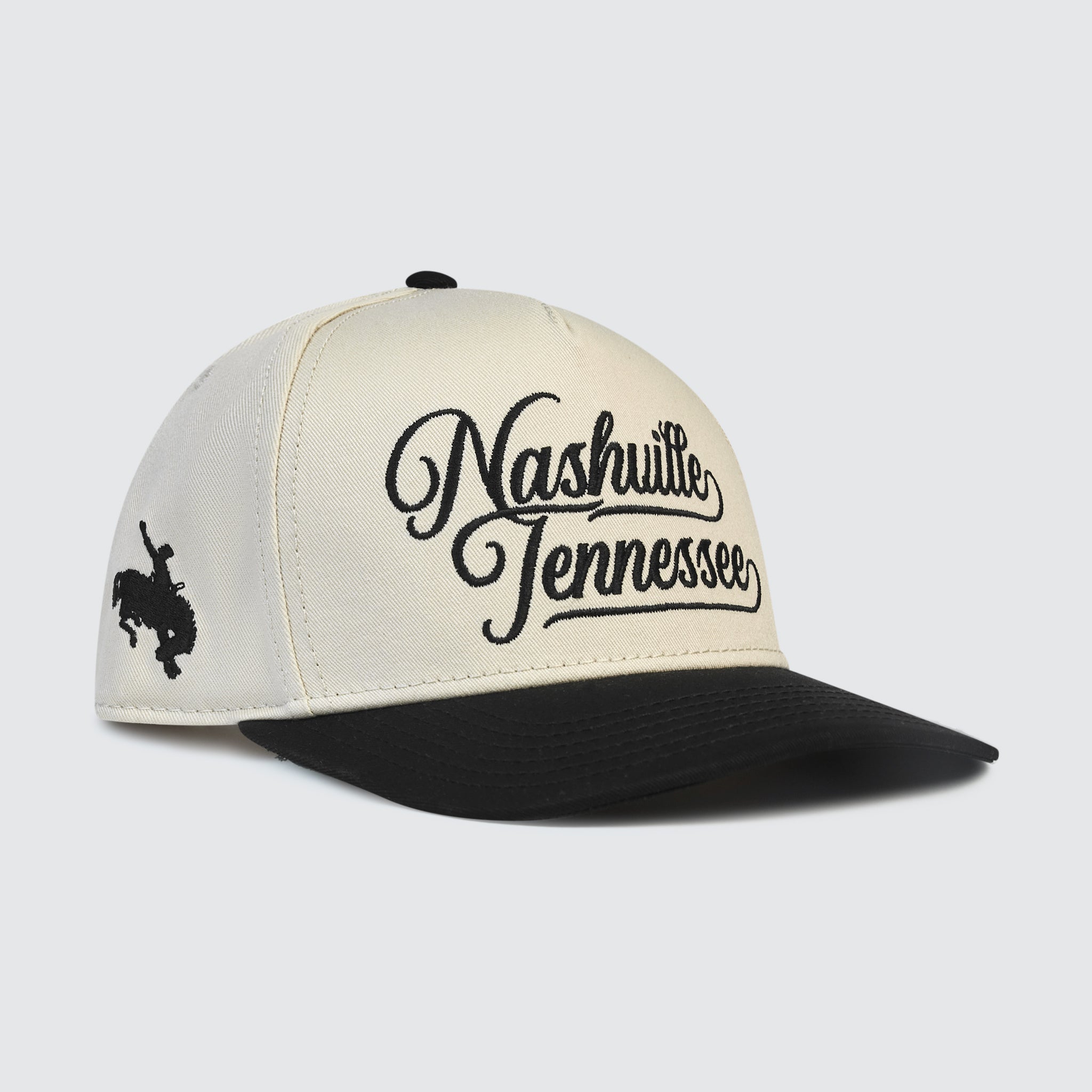 Nashville Tennessee Cursive Snapback [Black/Cream] – The Nash