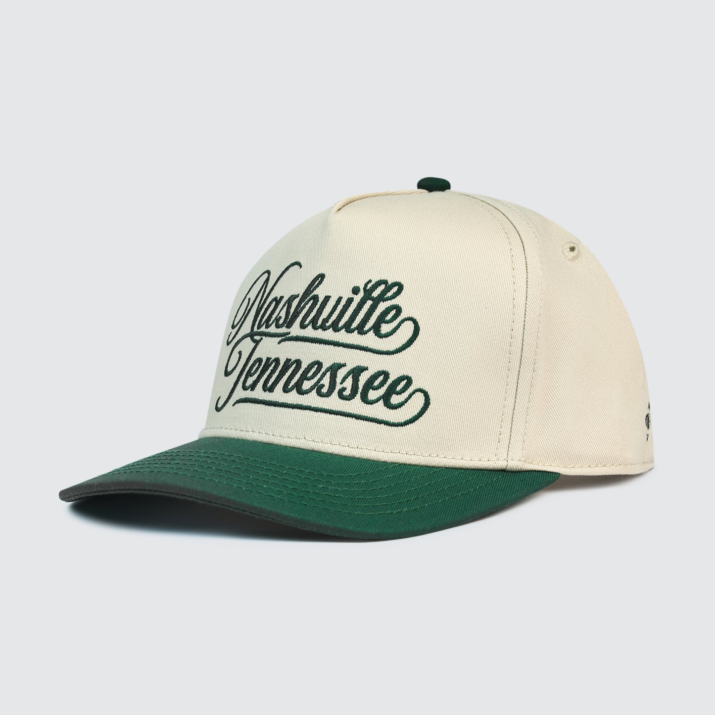 Nashville Tennessee Cursive Snapback [Green/Cream]