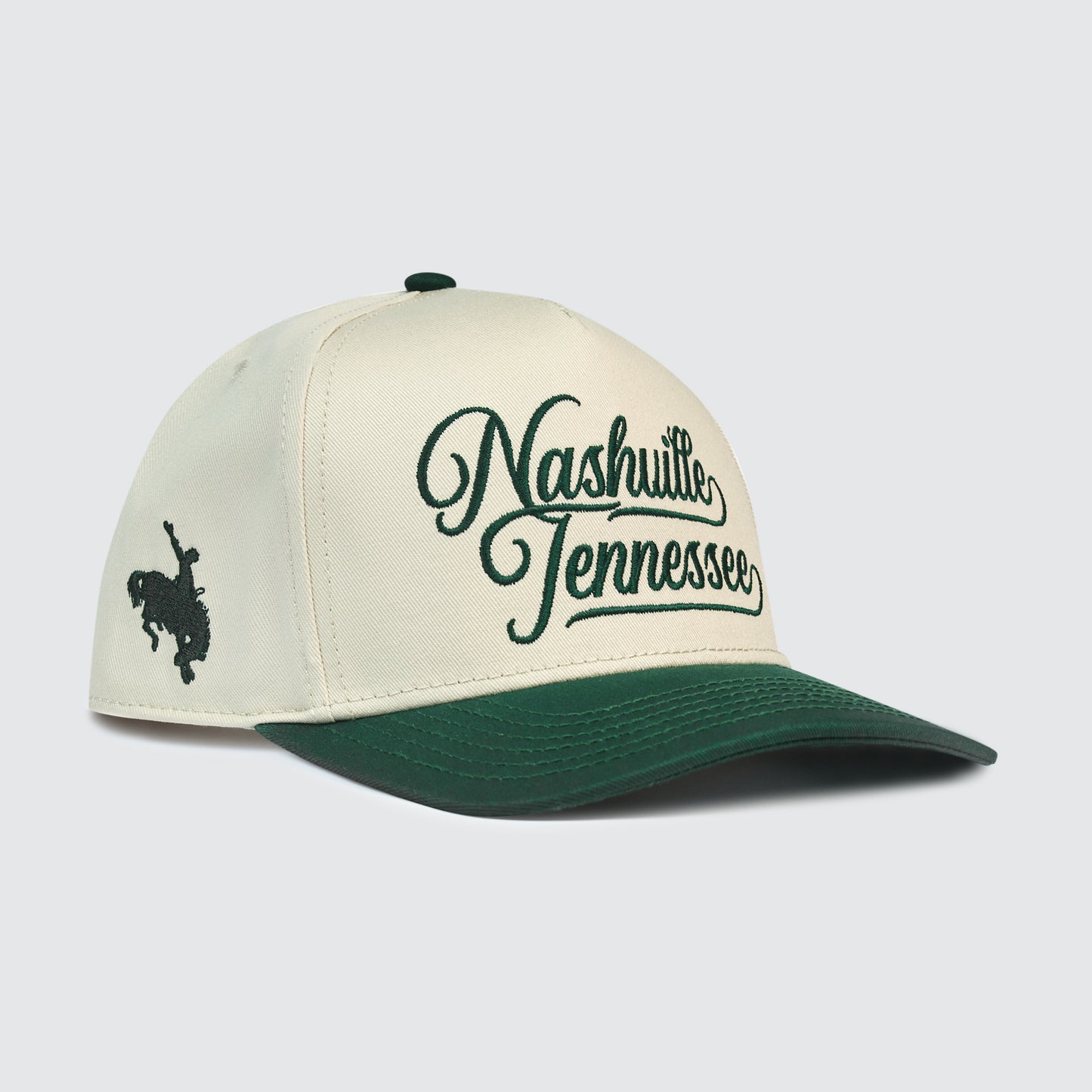 Nashville Tennessee Cursive Snapback [Green/Cream]