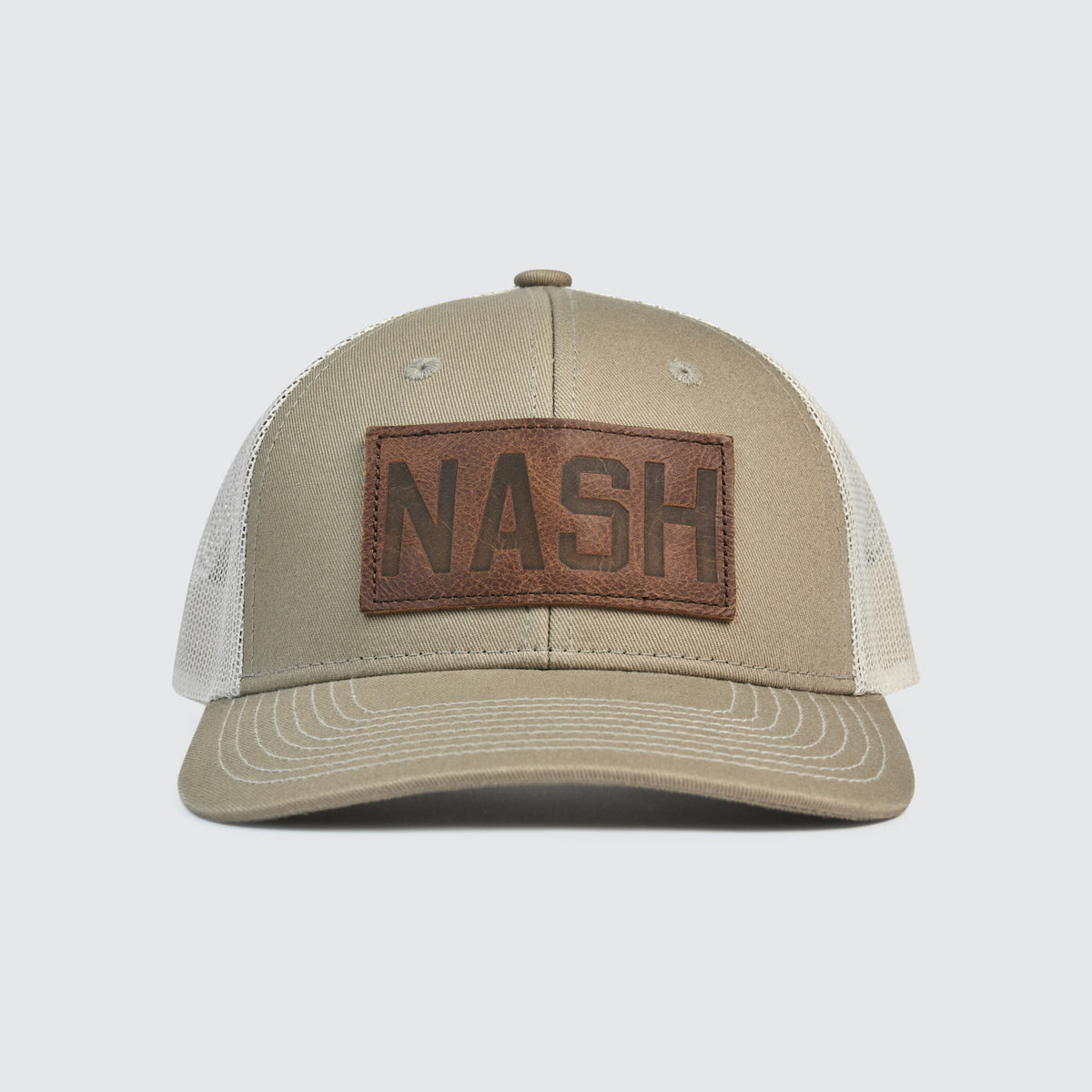 NASH Leather Patch Trucker