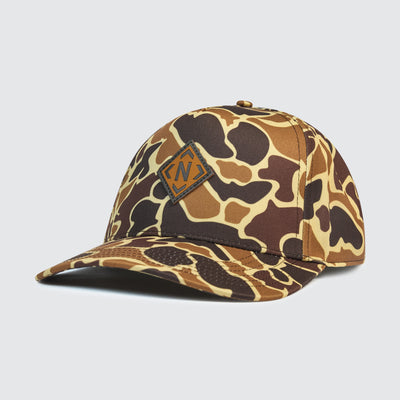 Iconic Leather Patch Snapback [Duck Camo]