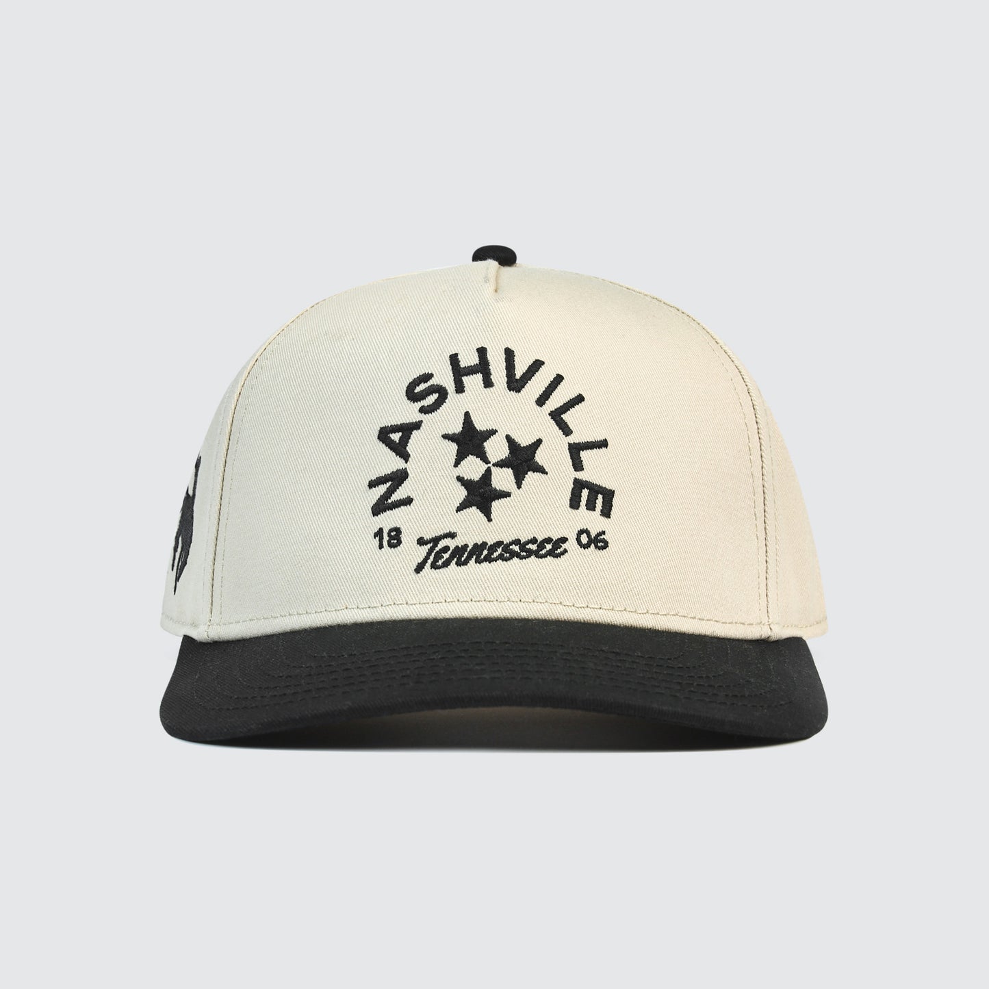 Nashville Arched TriStar Snapback [Black/Cream]