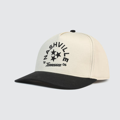 Nashville Arched TriStar Snapback [Black/Cream]