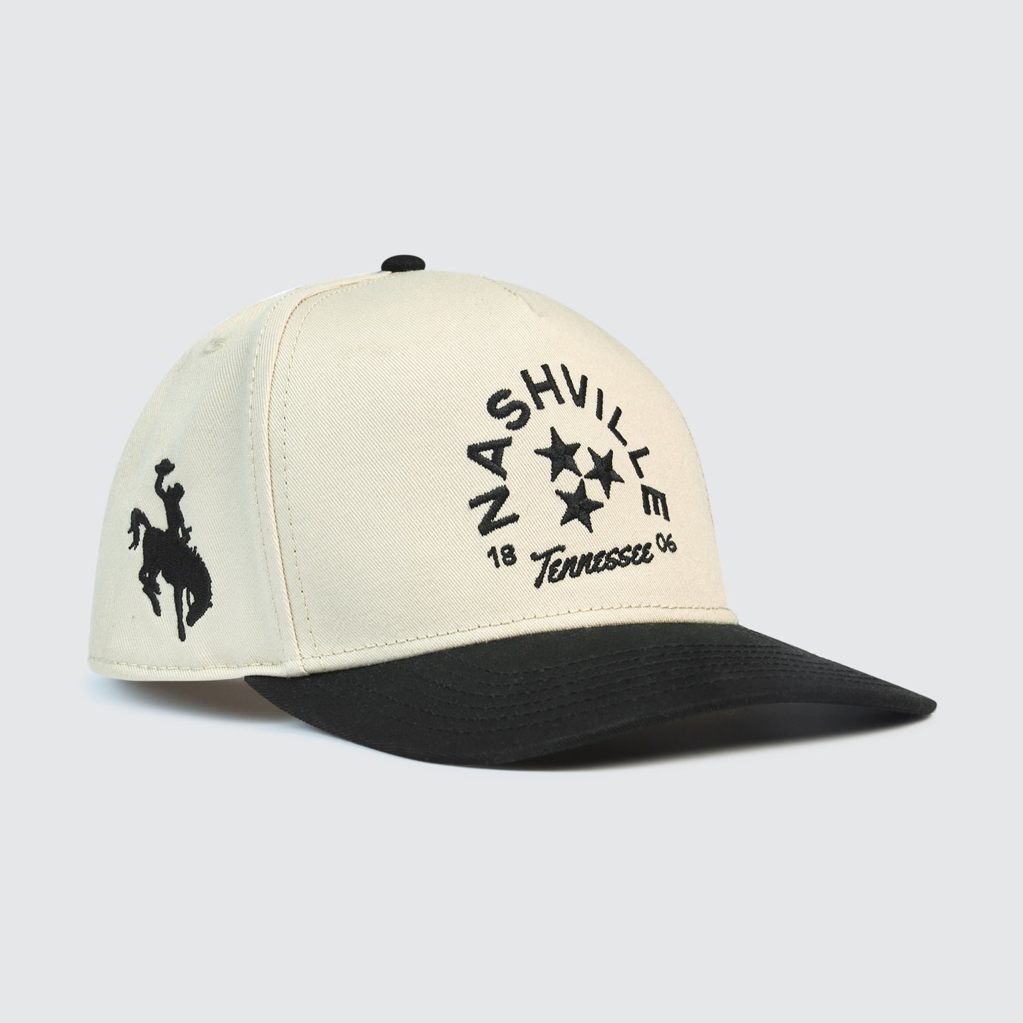 Nashville Arched TriStar Snapback [Black/Cream]