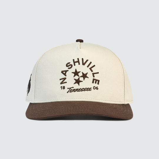 Nashville Arched TriStar Snapback [Chocolate/Cream]